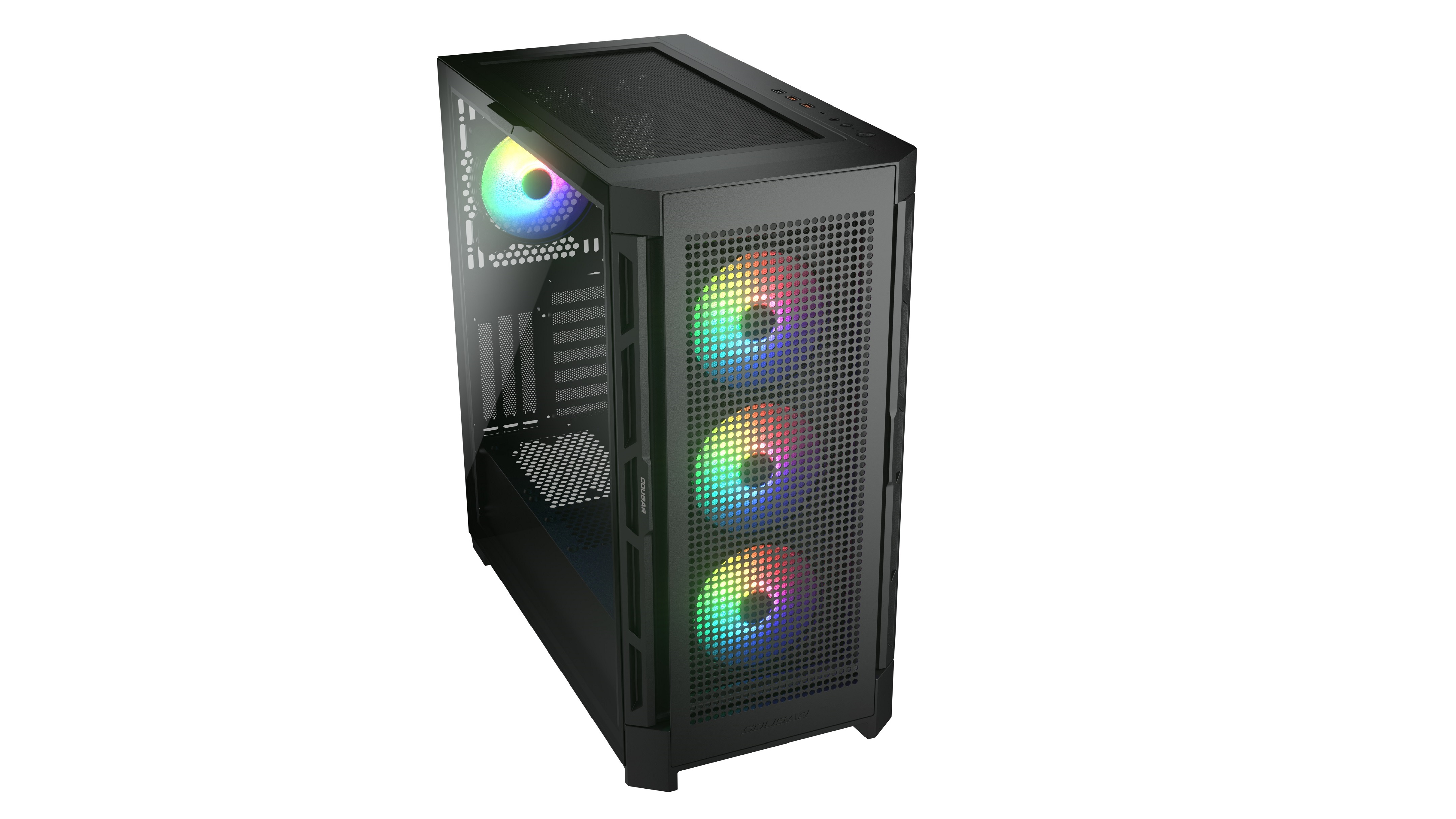 Корпус Cougar Airface Pro RGB Black, 4х120mm ARGB Fan, ARGB Fan Hub, без БП, черный, E-ATX