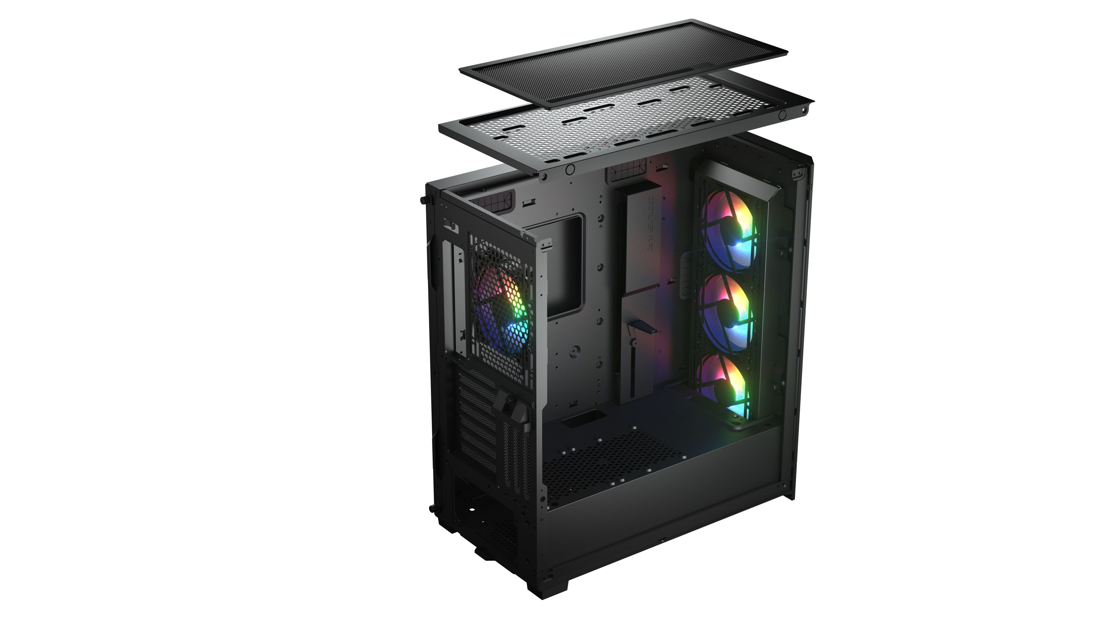 Корпус Cougar Airface Pro RGB Black, 4х120mm ARGB Fan, ARGB Fan Hub, без БП, черный, E-ATX