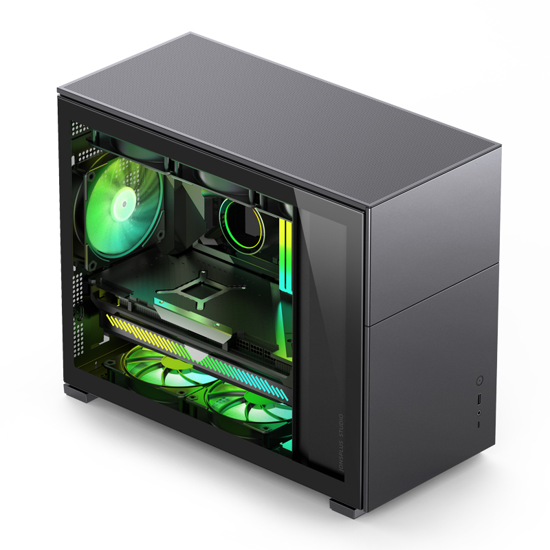 Корпус JONSBO D31 STD Black без БП, боковая панель из закаленного стекла, mini-ITX, micro-ATX, черный