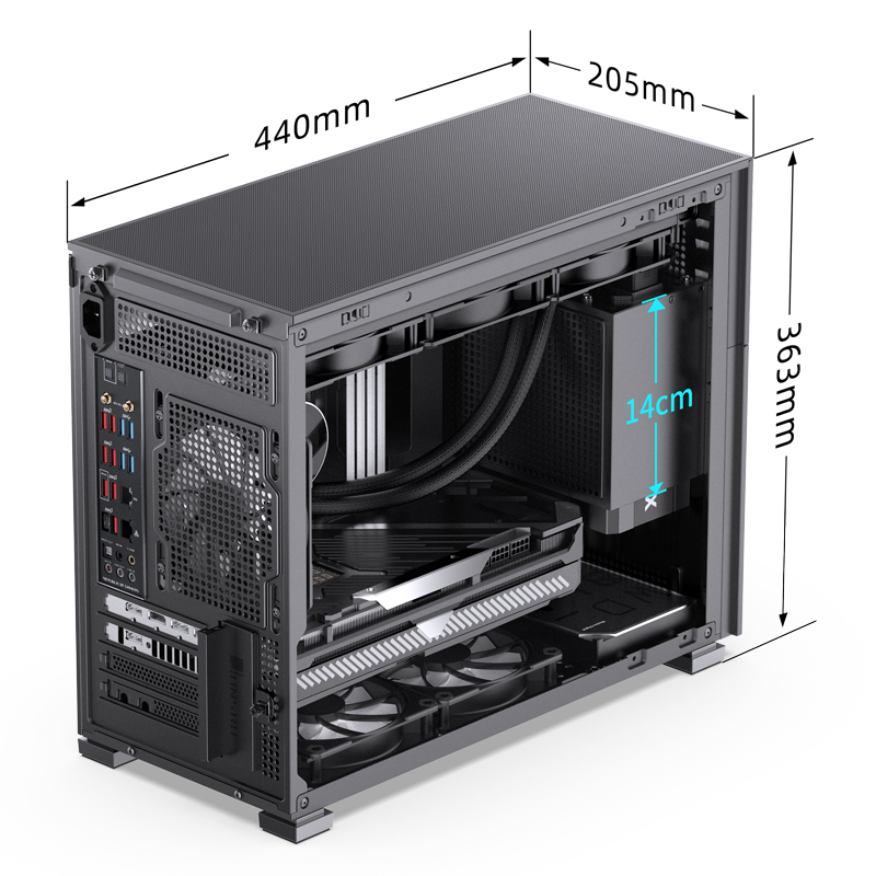 Корпус JONSBO D31 STD Black без БП, боковая панель из закаленного стекла, mini-ITX, micro-ATX, черный