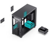 Корпус JONSBO D41 STD Black без БП, боковая панель из закаленного стекла, mini-ITX, micro-ATX, ATX, черный