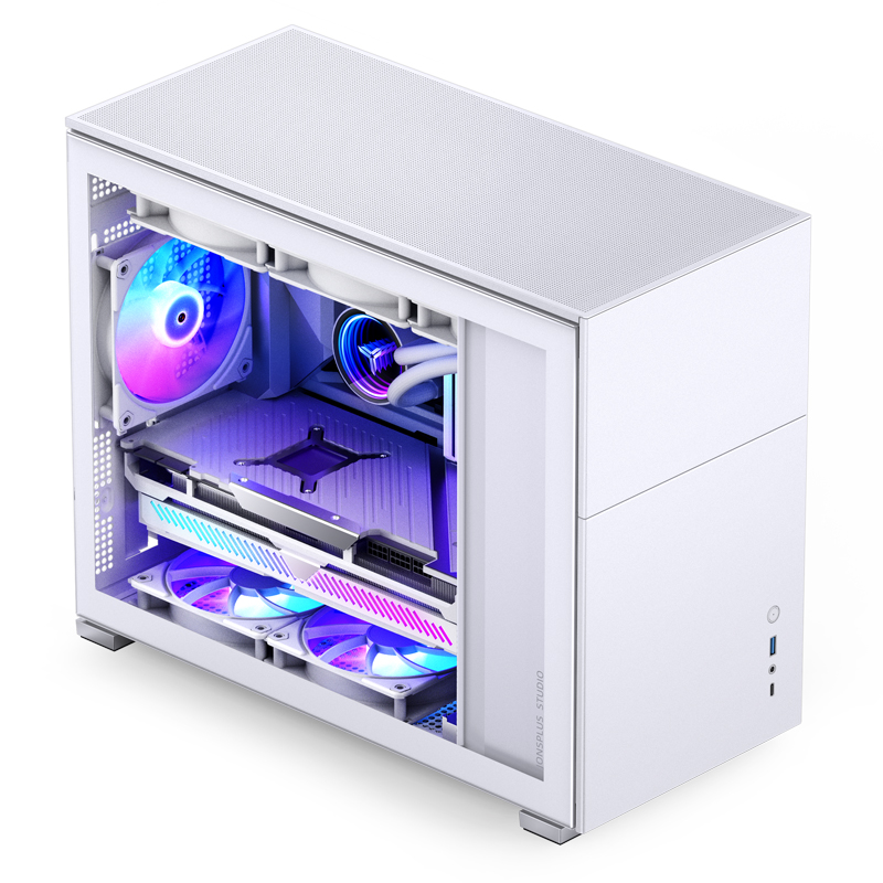 Корпус JONSBO D31 STD White без БП, боковая панель из закаленного стекла, mini-ITX, micro-ATX, белый