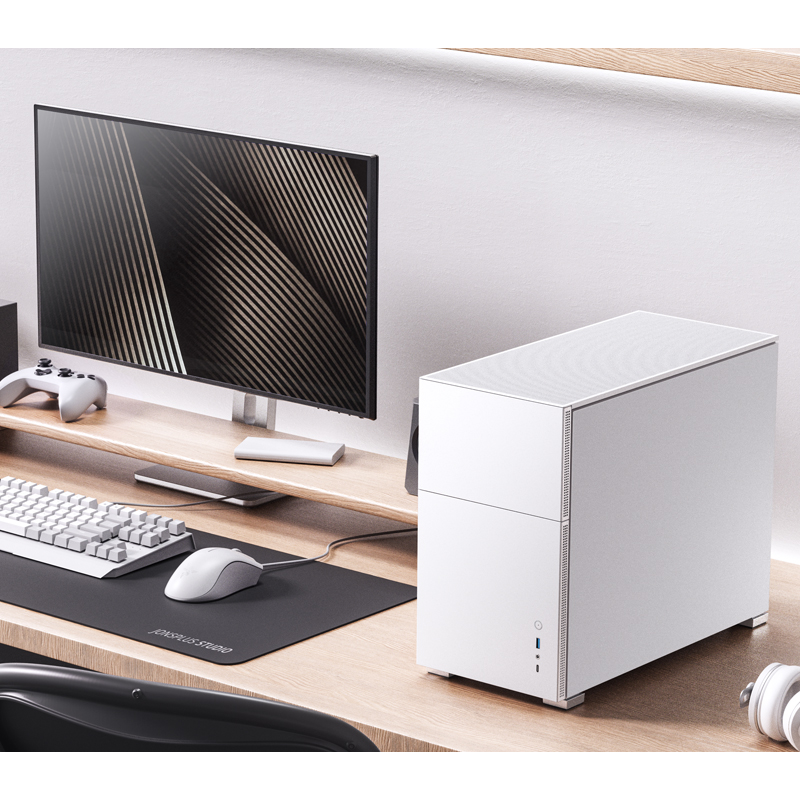 Корпус JONSBO D31 STD White без БП, боковая панель из закаленного стекла, mini-ITX, micro-ATX, белый