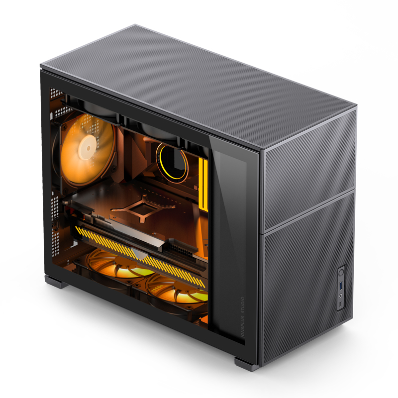 Корпус JONSBO D31 MESH Black без БП, боковая панель из закаленного стекла, mini-ITX, micro-ATX, черный