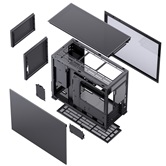 Корпус JONSBO D31 MESH Black без БП, боковая панель из закаленного стекла, mini-ITX, micro-ATX, черный
