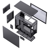 Корпус JONSBO D31 STD SC Black без БП, боковая панель из закаленного стекла, 8” Color TFT-LCD screen, mini-ITX, micro-ATX, черный