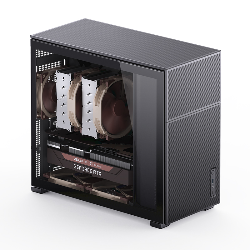 Корпус JONSBO D41 MESH Black без БП, боковая панель из закаленного стекла, mini-ITX, micro-ATX, ATX, черный