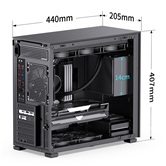 Корпус JONSBO D41 MESH Black без БП, боковая панель из закаленного стекла, mini-ITX, micro-ATX, ATX, черный