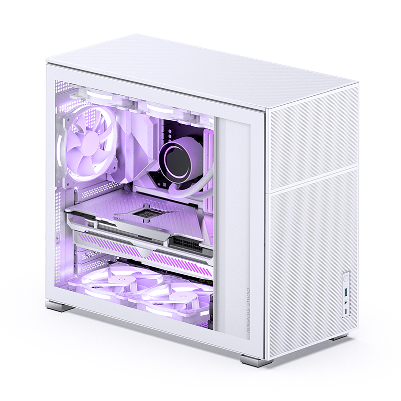 Корпус JONSBO D41 MESH White без БП, боковая панель из закаленного стекла, mini-ITX, micro-ATX, ATX, белый