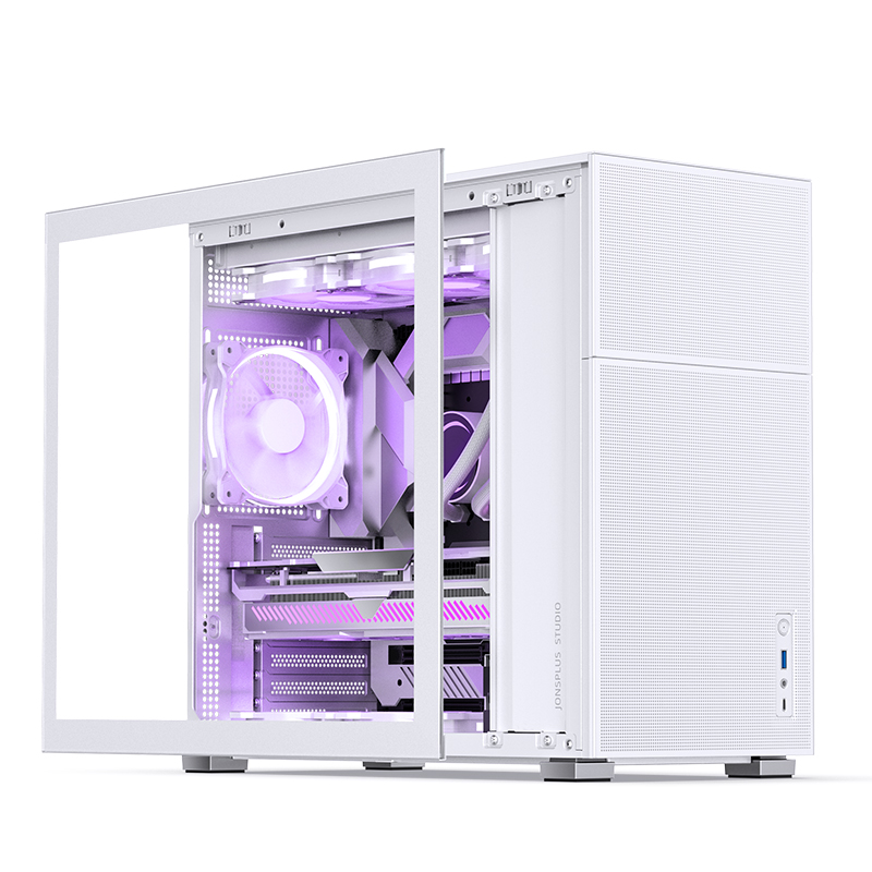 Корпус JONSBO D41 MESH White без БП, боковая панель из закаленного стекла, mini-ITX, micro-ATX, ATX, белый