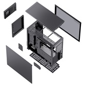 Корпус JONSBO D41 STD SC Black без БП, боковая панель из закаленного стекла, 8” Color TFT-LCD screen, mini-ITX, micro-ATX, ATX, черный