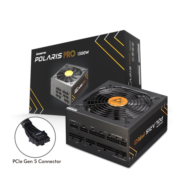 Блок питания Chieftec Polaris Pro PPX-1300FC-A3 (ATX 3.0, 1300W, 80 PLUS PLATINUM, Active PFC, 135mm fan, Full Cable Management, Gen5 PCIe) Retail