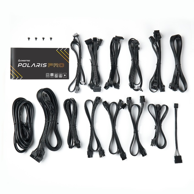 Блок питания Chieftec Polaris Pro PPX-1300FC-A3 (ATX 3.0, 1300W, 80 PLUS PLATINUM, Active PFC, 135mm fan, Full Cable Management, Gen5 PCIe) Retail