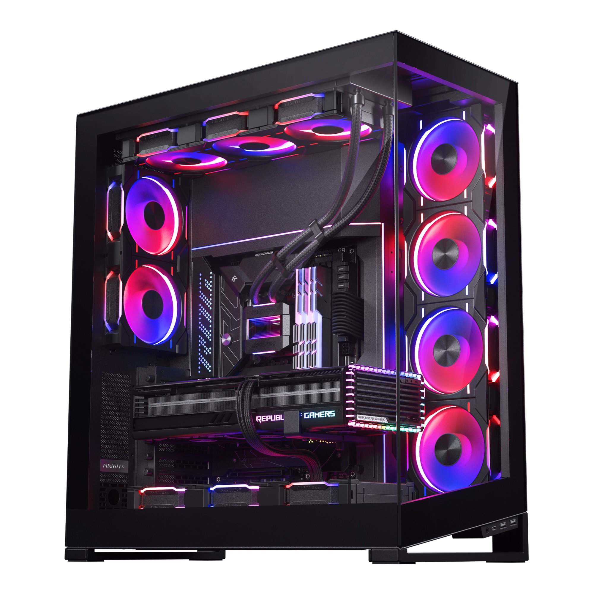 Корпус PHANTEKS NV7 Black, Digtial RGB Lighting, без БП, боковое окно Tempered Glass, Full-Tower / PH-NV723TG_DBK01_RU