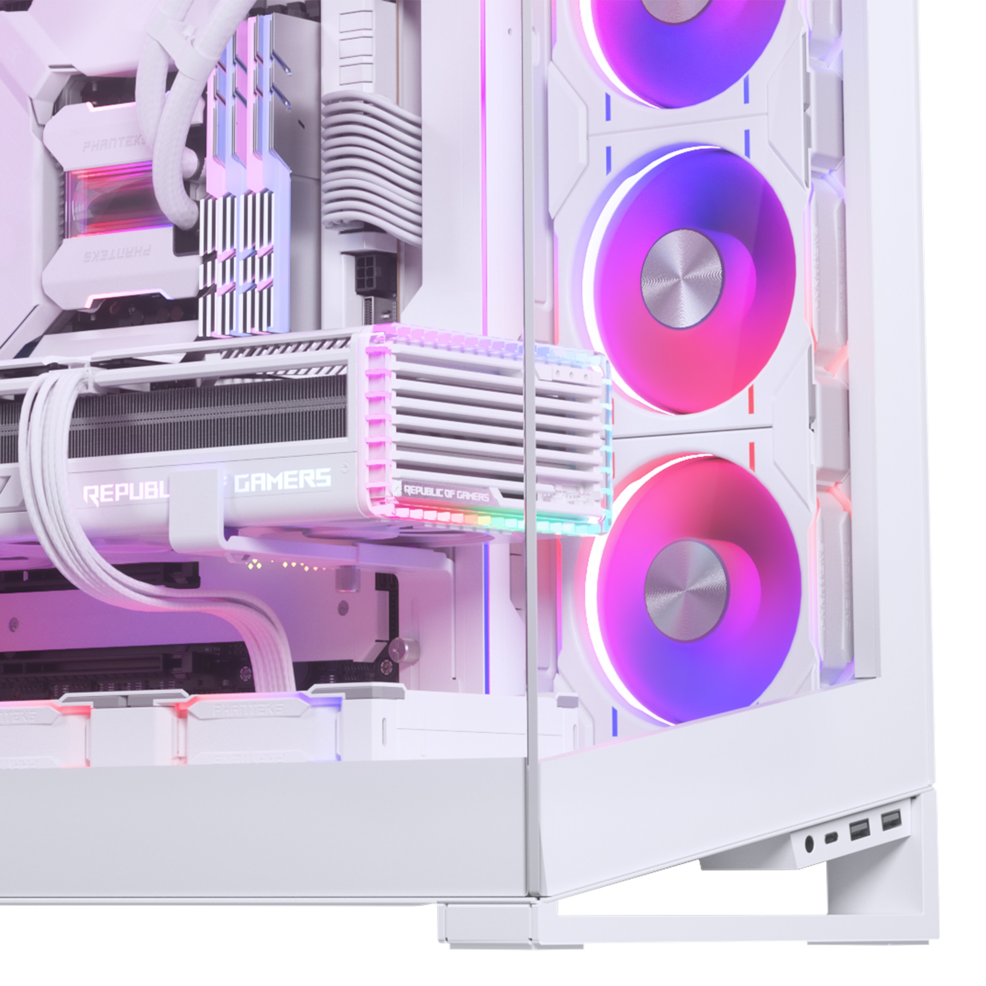 Корпус PHANTEKS NV7 White, Digtial RGB Lighting, без БП, боковое окно Tempered Glass, Full-Tower / PH-NV723TG_DMW01_RU