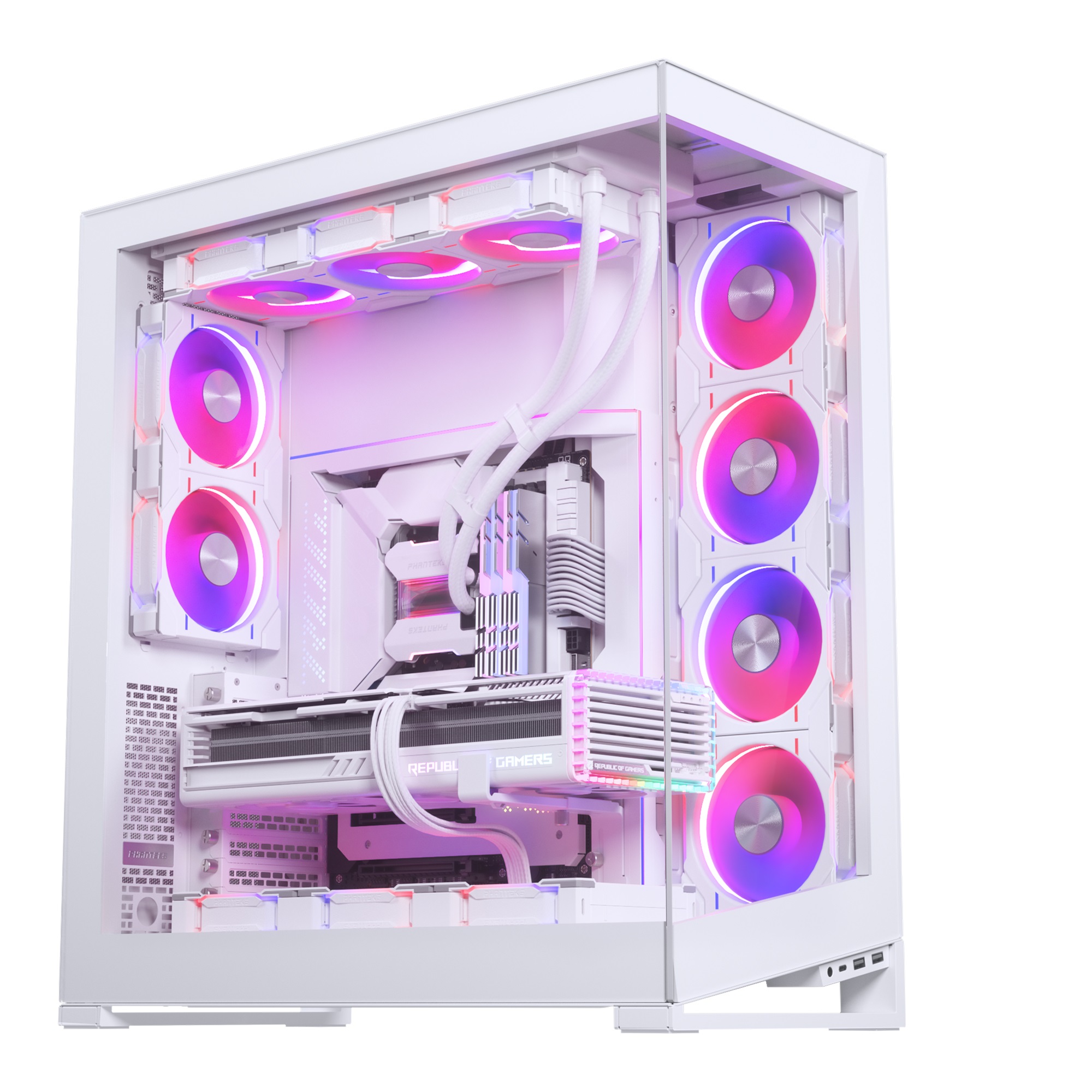 Корпус PHANTEKS NV7 White, Digtial RGB Lighting, без БП, боковое окно Tempered Glass, Full-Tower / PH-NV723TG_DMW01_RU