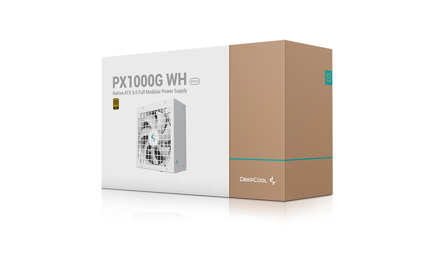 Блок питания Deepcool PX1000G WH (ATX 3.0, 1000W, Full Cable Management, PWM 135mm fan, Active PFC, 80+ GOLD, Gen5 PCIe, белый) RET
