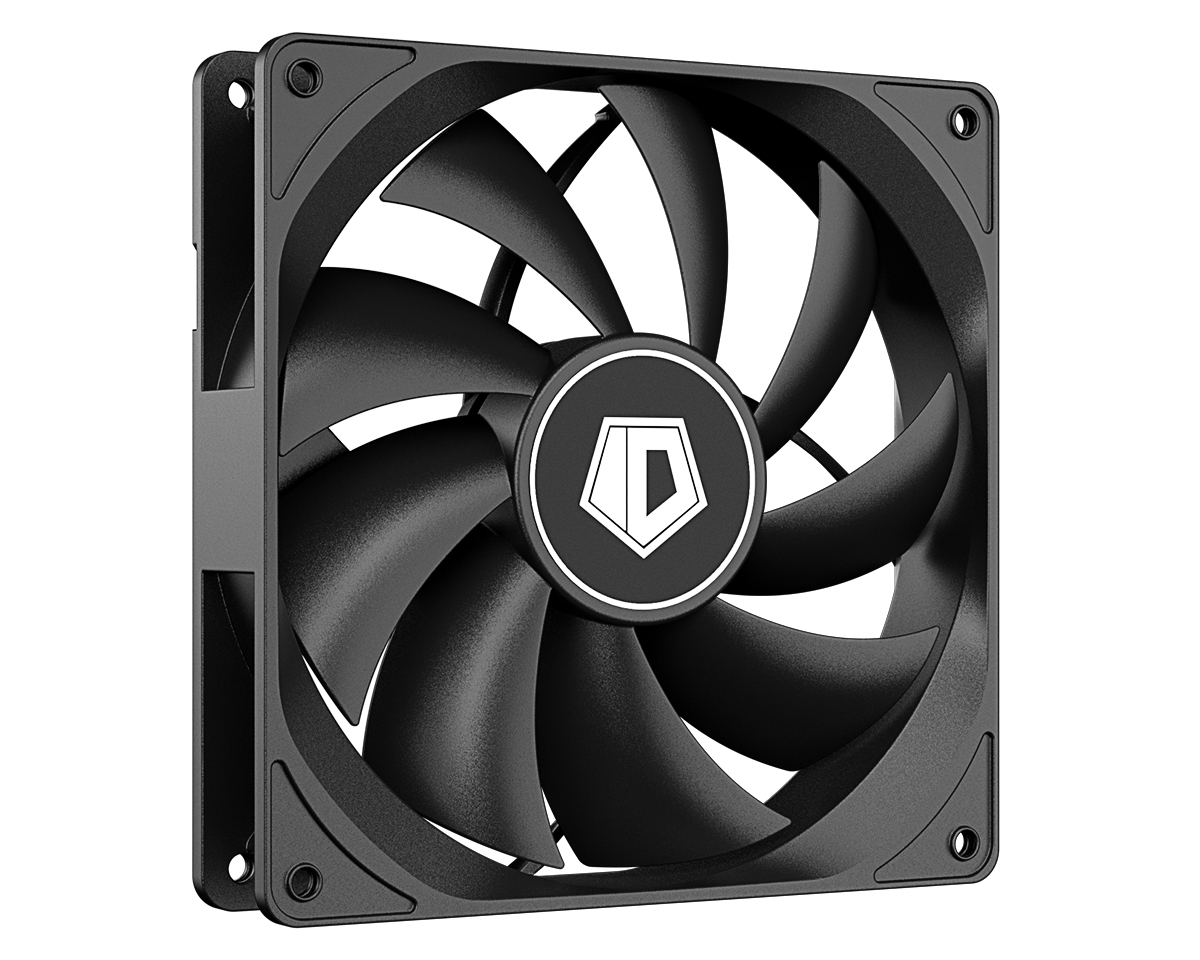 Вентилятор ID-COOLING FL-12025K 120x120x25мм (80шт./кор, 3pin, черный, 1250об/мин, супертихий)  BOX