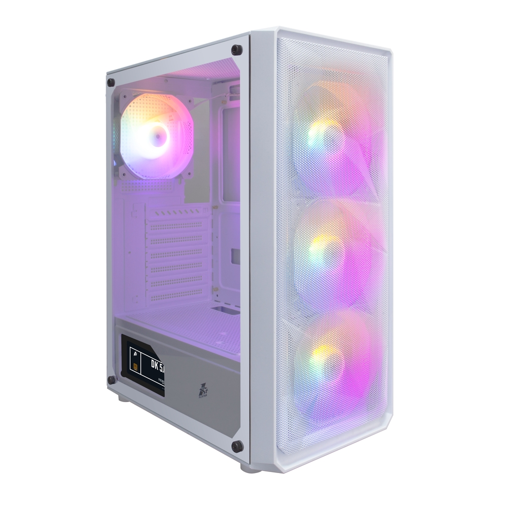 Корпус 1STPLAYER FD3 White / ATX / 4x120mm LED fans inc. / FD3-WH-4F1-W