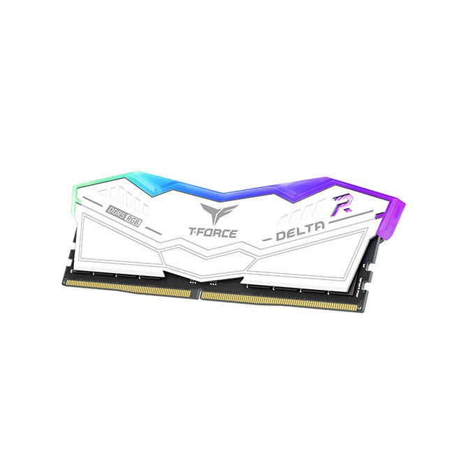 Модуль памяти DDR5 TEAMGROUP T-Force Delta RGB 32GB (2x16GB) 7200MHz CL34 (34-42-42-84) 1.4V / FF4D532G7200HC34ADC01 / White