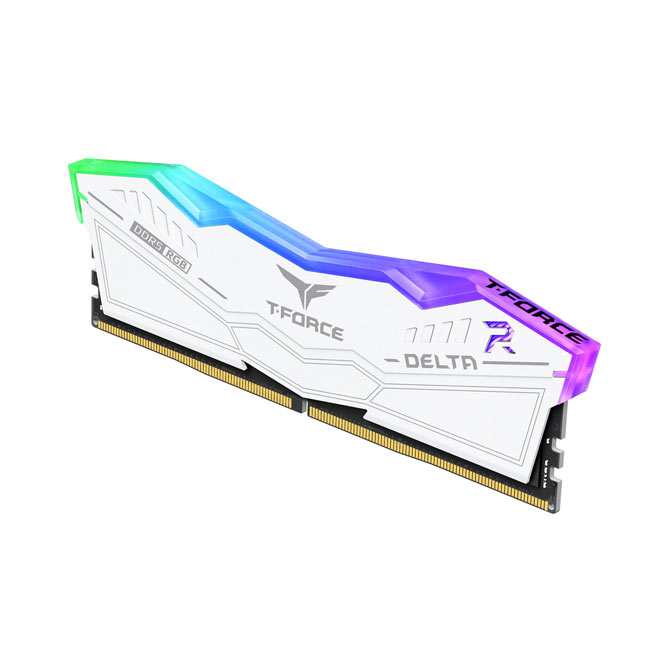 Модуль памяти DDR5 TEAMGROUP T-Force Delta RGB 32GB (2x16GB) 5600MHz CL32 (32-36-36-76) 1.2V / FF4D532G5600HC32DC01 / White