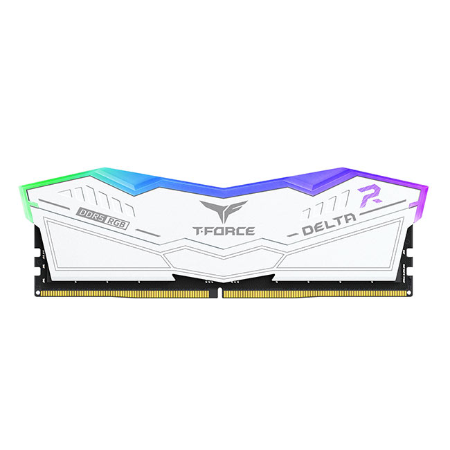 Модуль памяти DDR5 TEAMGROUP T-Force Delta RGB 32GB (2x16GB) 5600MHz CL32 (32-36-36-76) 1.2V / FF4D532G5600HC32DC01 / White