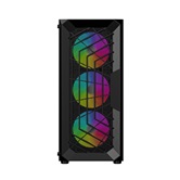 Корпус Powercase Mistral C4B, Tempered Glass, 4x 120mm 5-color fan, чёрный, ATX  (CMICB-L4)