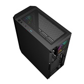 Корпус Powercase Mistral C4B, Tempered Glass, 4x 120mm 5-color fan, чёрный, ATX  (CMICB-L4)