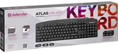 Клавиатура проводная  Defender Atlas HB-450 RU USB (Черный) 124кн.