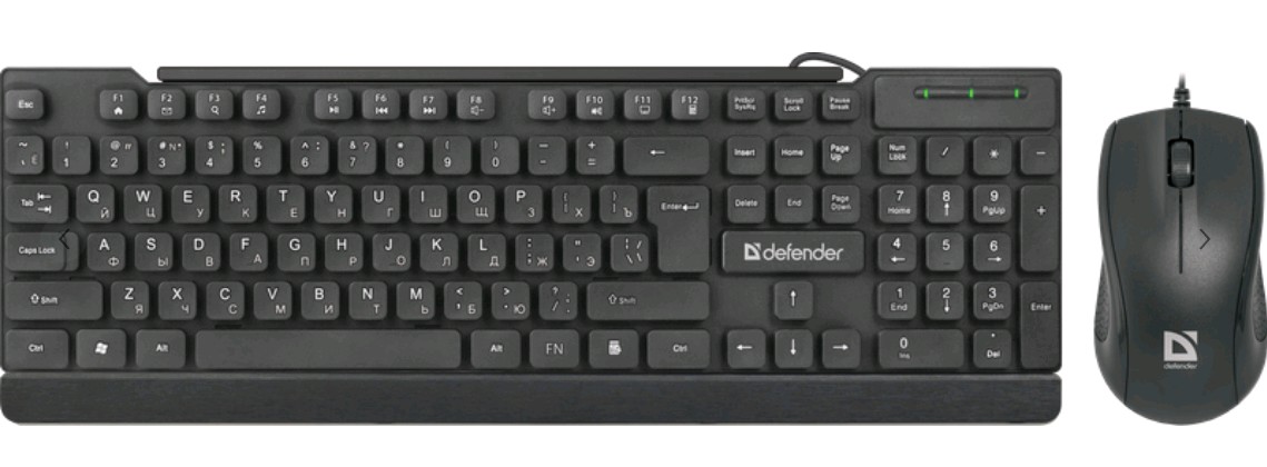 Проводной комплект клавиатура+мышь Defender  York C-777 RU, черный  (45779)