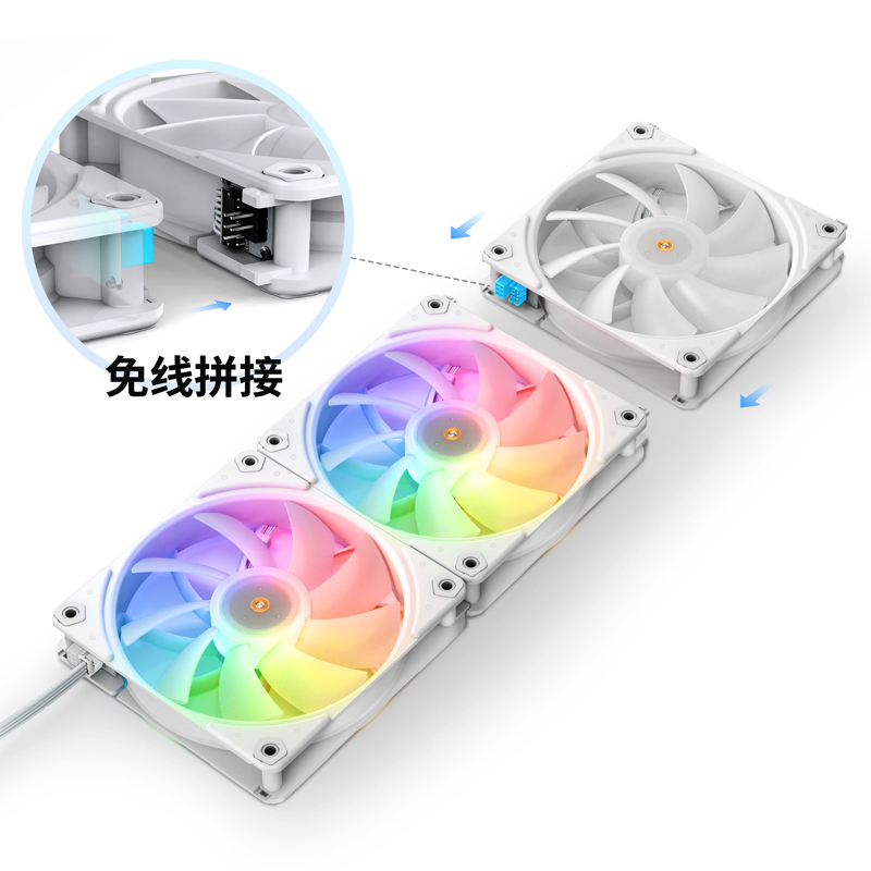 Вентилятор JONSBO ZF-120(3 in 1) White 120х120х25мм (20шт/кор, ARGB LED, 500-1500об/мин, белый) Retail
