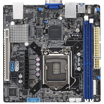 Материнская плата ASUS P12R-I Mini-ITX, LGA 1200, 2x DDR4 DIMM (to 64GB ECC UDIMM), 6x USB 3.0 (4 rear), 6x SATA (4 in MiniSAS HD), 1x PCIE x16, 1xM.2 2280, LAN 2x 1Gb, Video AST2600, IPMI Option