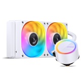 Комплект водяного охлаждения JONSBO TG-240 ARGB White LGA 2011/1700/1200/115X/AM5/AM4 (6шт/кор, TDP 260W, ARGB FAN and PUMP, PWM, DUAL FAN 120mm, белый) RET