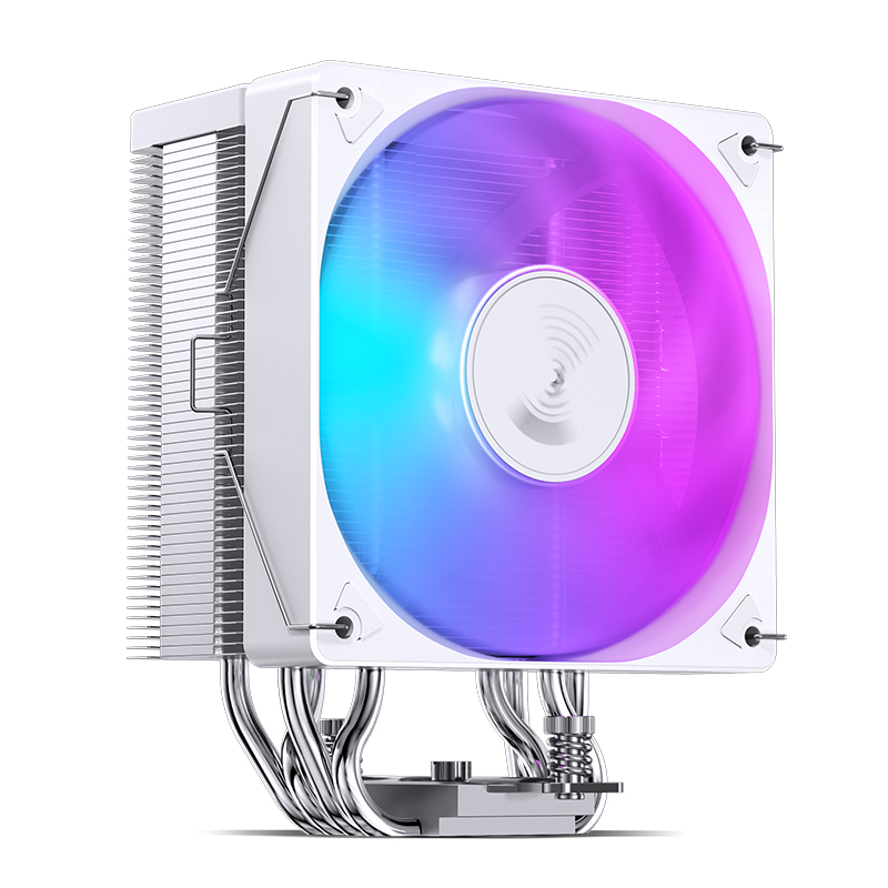 Кулер JONSBO CR-1000 EVO Color White LGA1700/1200/115X/AM5/AM4 (24шт/кор, TDP 220W, PWM, 120mm Dynamic Multi-Color LED Fan, 4 тепловые трубки, белый, 4-pin) Retail