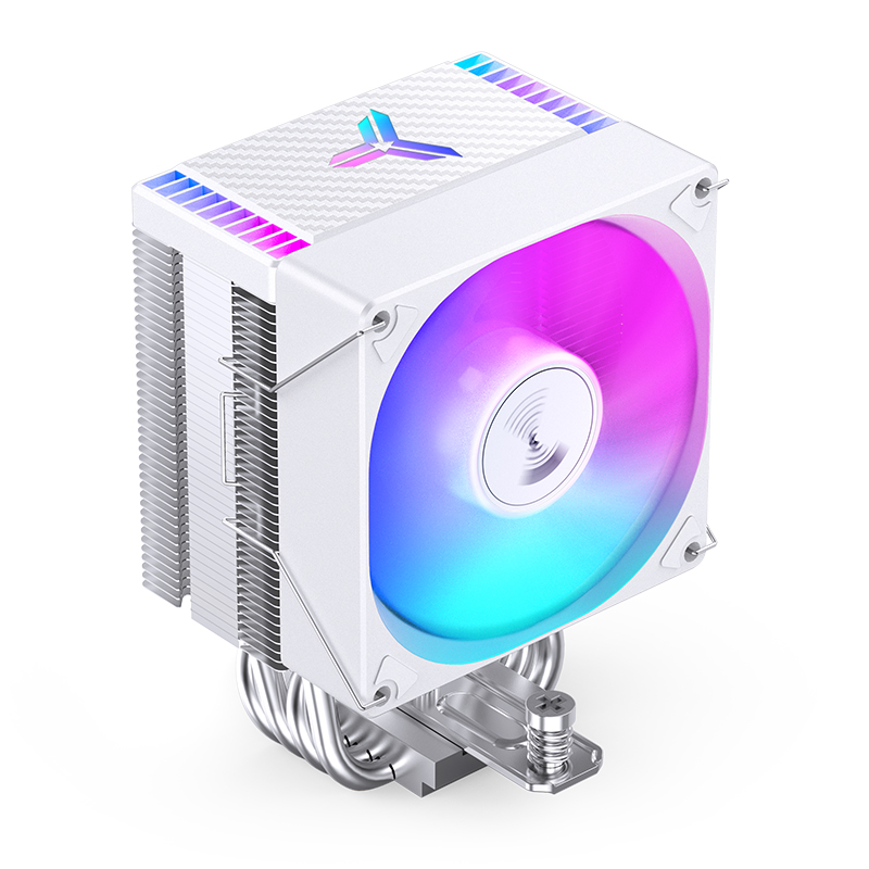 Кулер JONSBO CR-1400 EVO Color White LGA1700/1200/115X/AM5/AM4 (24шт/кор, TDP 180W, PWM, 92mm Dynamic Multi-Color LED Fan, 4 тепловые трубки, белый, 4-pin) Retail