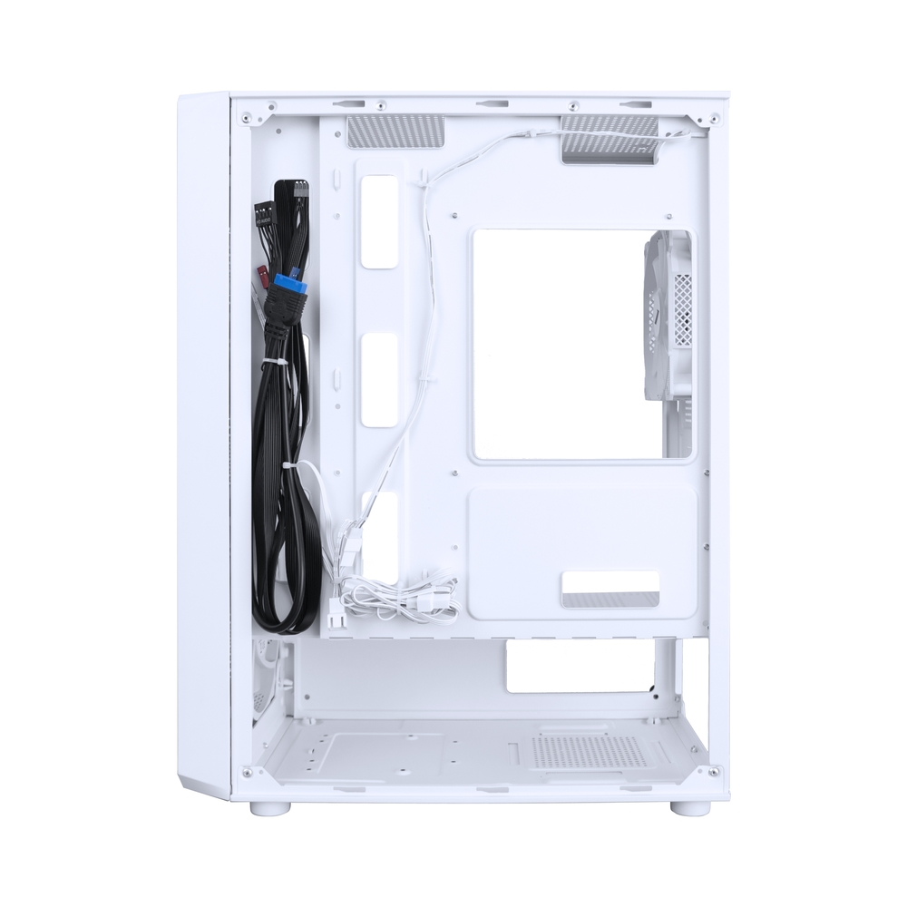 Корпус 1STPLAYER FD3-M White / mATX / 4x120mm LED fans / FD3-M-WH-4F1-W