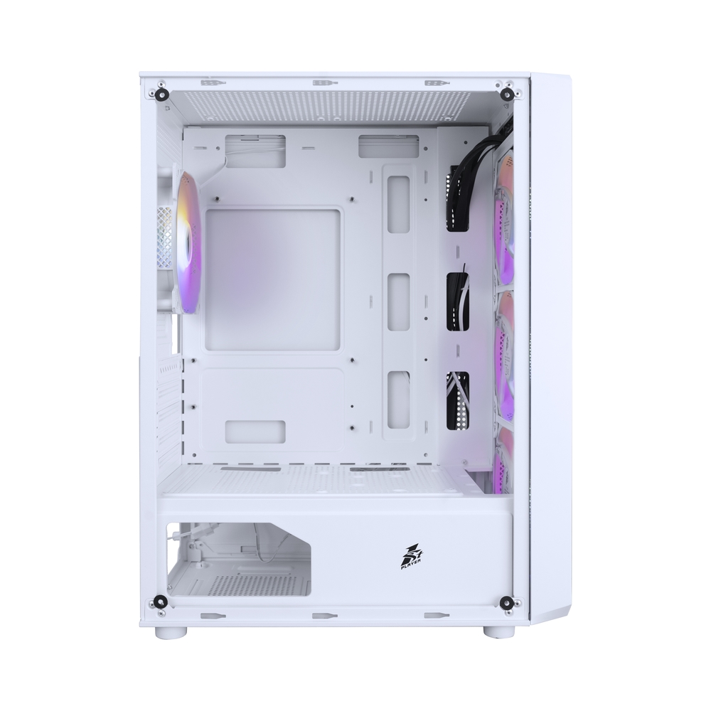 Корпус 1STPLAYER FD3-M White / mATX / 4x120mm LED fans / FD3-M-WH-4F1-W