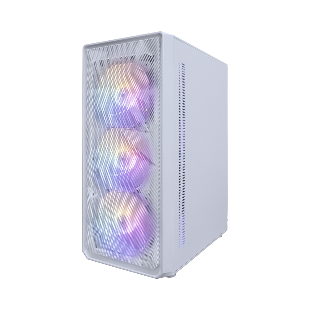 Корпус 1STPLAYER FD3-M White / mATX / 4x120mm LED fans / FD3-M-WH-4F1-W