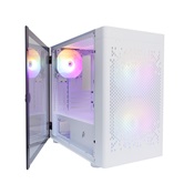 Корпус 1STPLAYER DK D3-B White / mATX / 1x120mm & 2x140mm LED fans inc. / D3-B-WH-2F1P-W-1F1-W