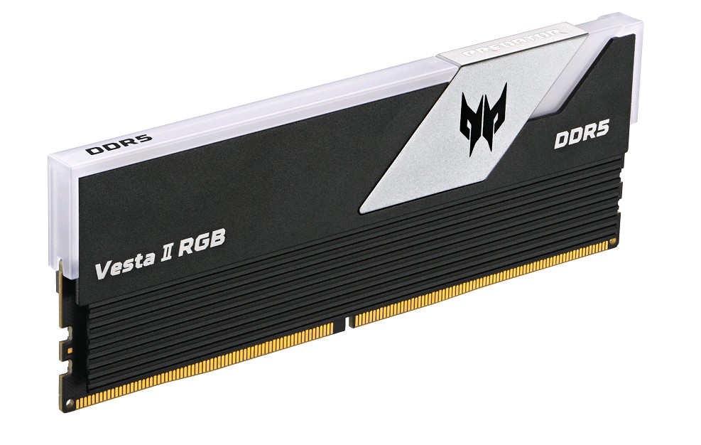 Модуль памяти DDR5 Acer Predator Vesta II RGB 32Gb (2x16) 6000Mhz CL30 (30-38-38-76) 1.35V  VESTA2-32GB-6000-1R8-V1 Black
