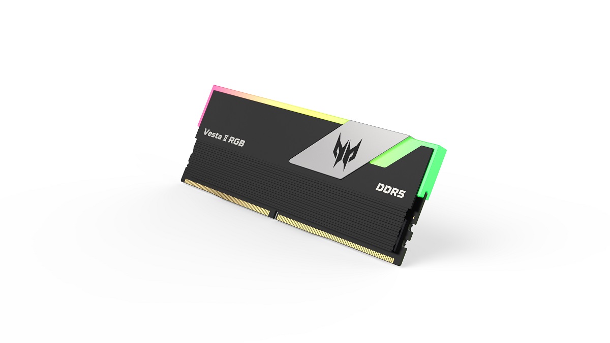 Модуль памяти DDR5 Acer Predator Vesta II RGB 32Gb (2x16) 6000Mhz CL30 (30-38-38-76) 1.35V  VESTA2-32GB-6000-1R8-V1 Black