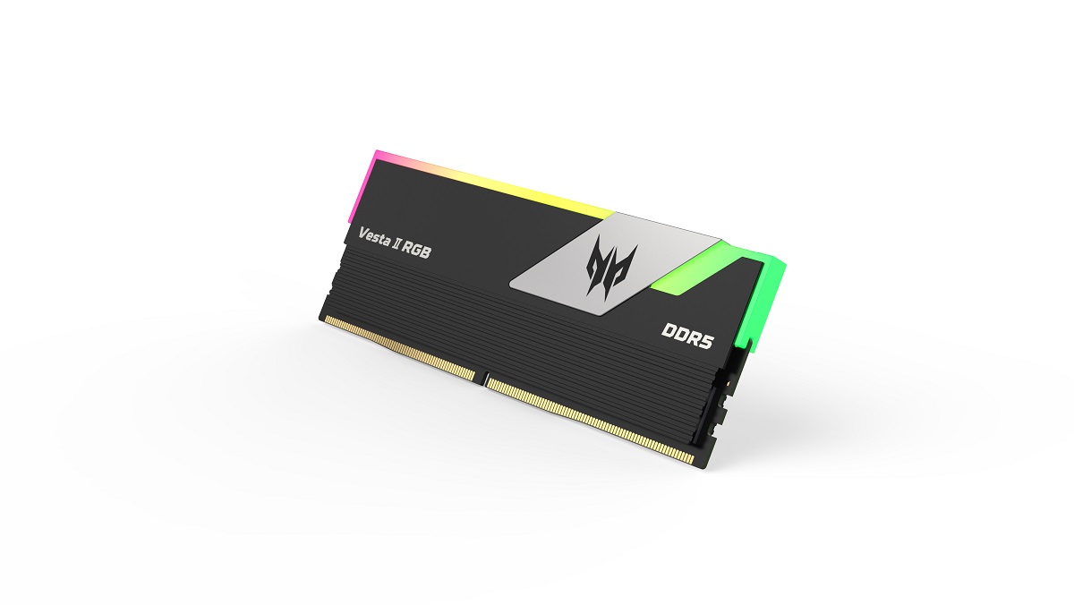 Модуль памяти DDR5 Acer Predator Vesta II RGB 32Gb (2x16) 6600Mhz CL34 (34-40-40-105) 1.4V  VESTA2-32GB-6600-1R8-V2 Black