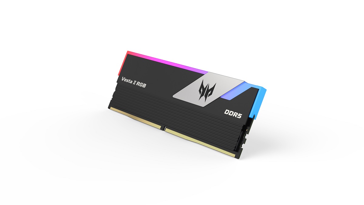 Модуль памяти DDR5 Acer Predator Vesta II RGB 32Gb (2x16) 6600Mhz CL34 (34-40-40-105) 1.4V  VESTA2-32GB-6600-1R8-V2 Black