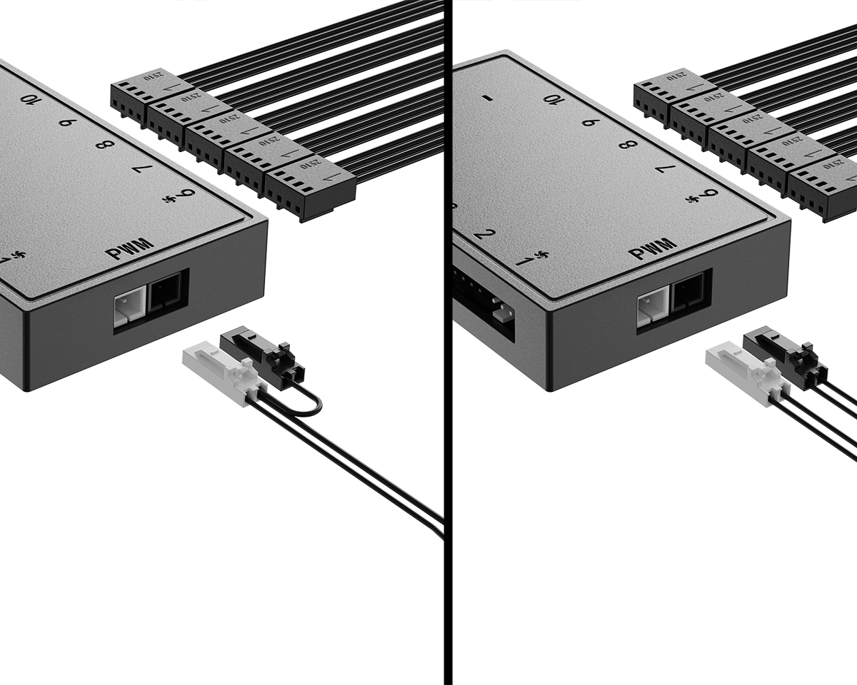 Разветвитель питания ID-COOLING FH-10 PWM (60шт/кор, PWM, 10pcs of Ports for PWM Fan) Retail