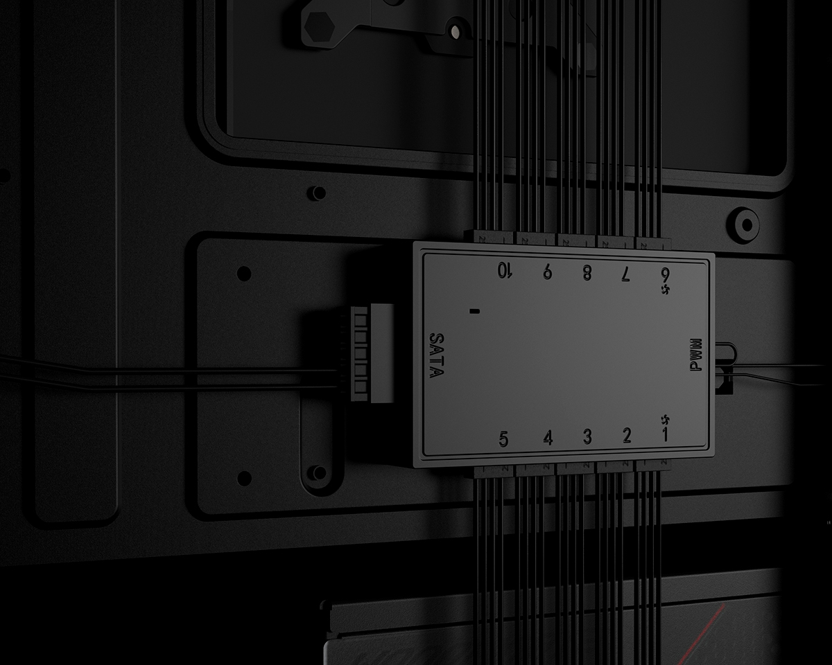 Разветвитель питания ID-COOLING FH-10 PWM (60шт/кор, PWM, 10pcs of Ports for PWM Fan) Retail