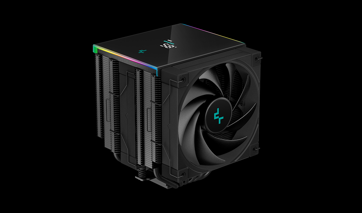 Кулер DEEPCOOL AK620 DIGITAL LGA20XX/1700/1200/115X/AM5/AM4 (8шт/кор, TDP 260W, PWM, DUAL Fan 120mm, 6 тепл. трубок, ARGB, черный) RET