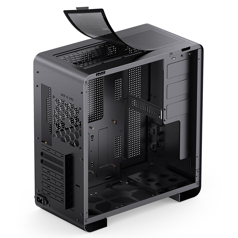 Корпус JONSBO U4 PRO Black без БП, боковая панель из закаленного стекла, mini-ITX, micro-ATX, ATX, черный