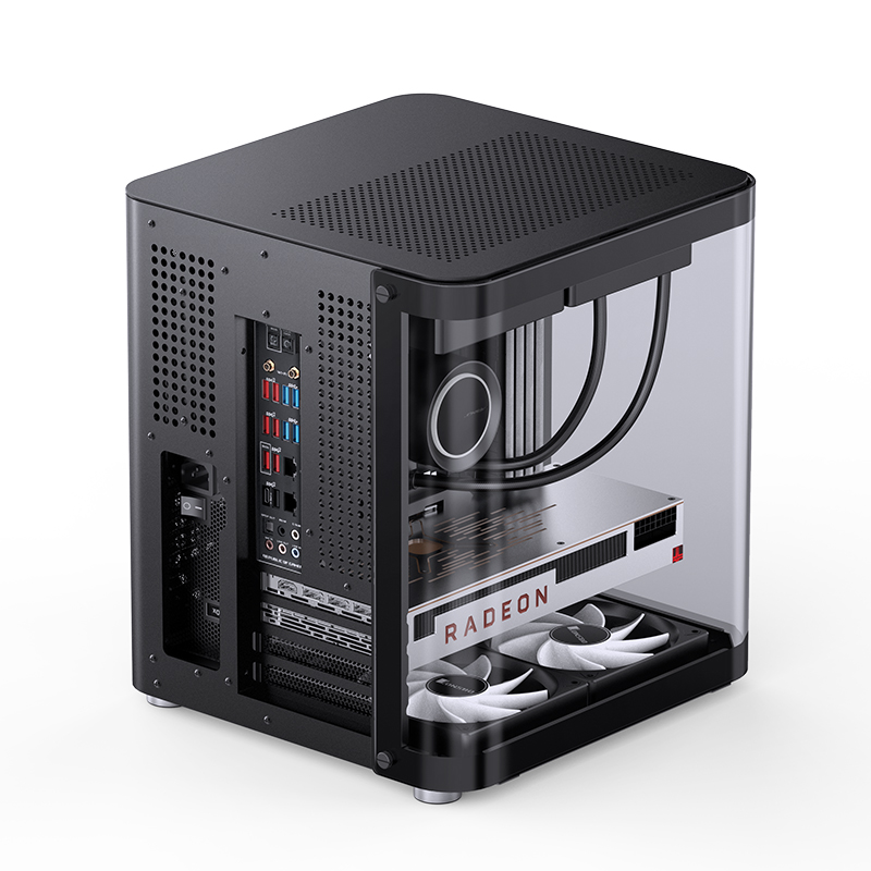 Корпус JONSBO TK-1 2.0 Black без БП, mini-ITX, micro-ATX, черный