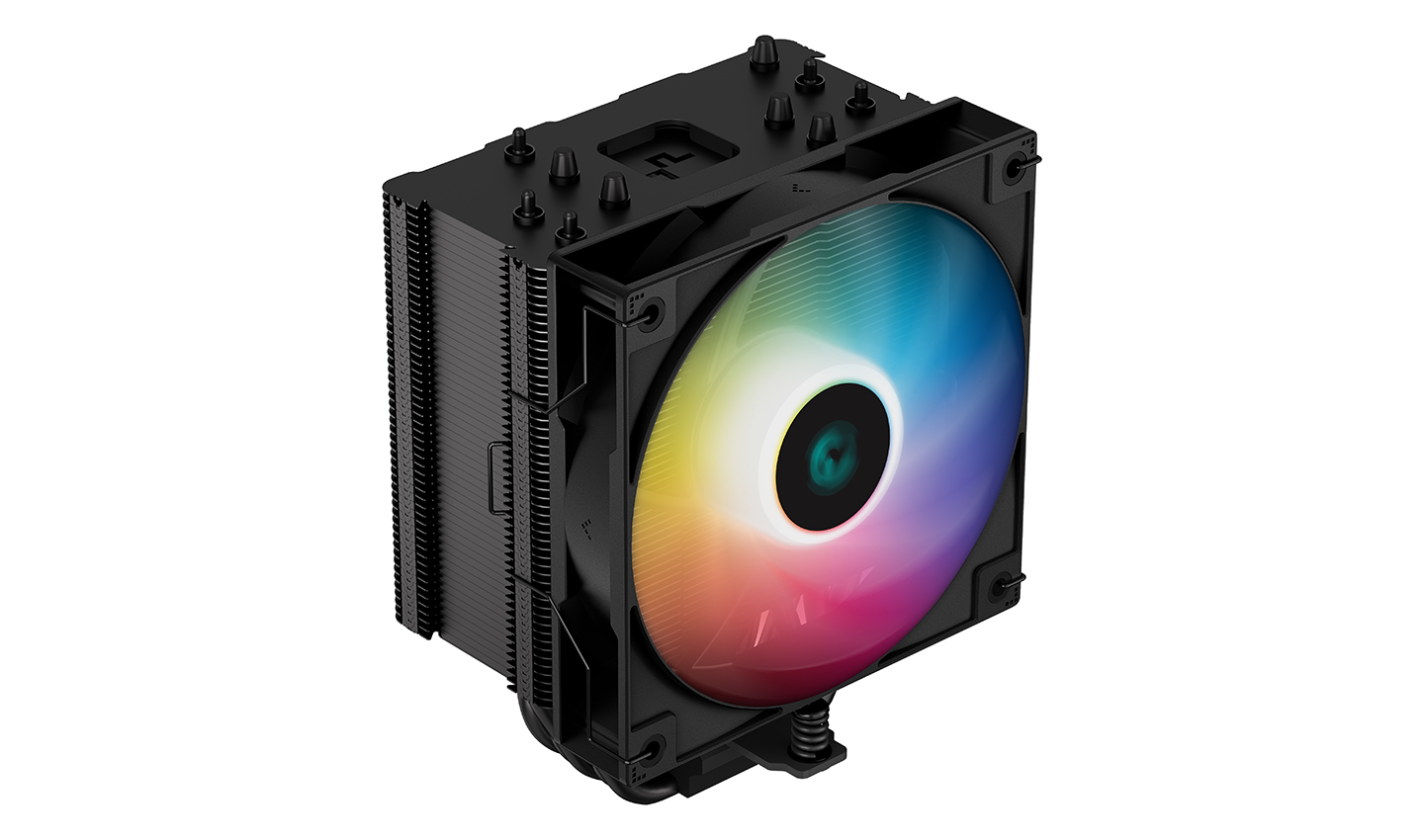 Кулер DEEPCOOL AG500 BK ARGB LGA1700/1200/115X/AM5/AM4 (12шт/кор, TDP 240W, PWM, ARGB Fan 120mm, 5 тепл. трубок) RET