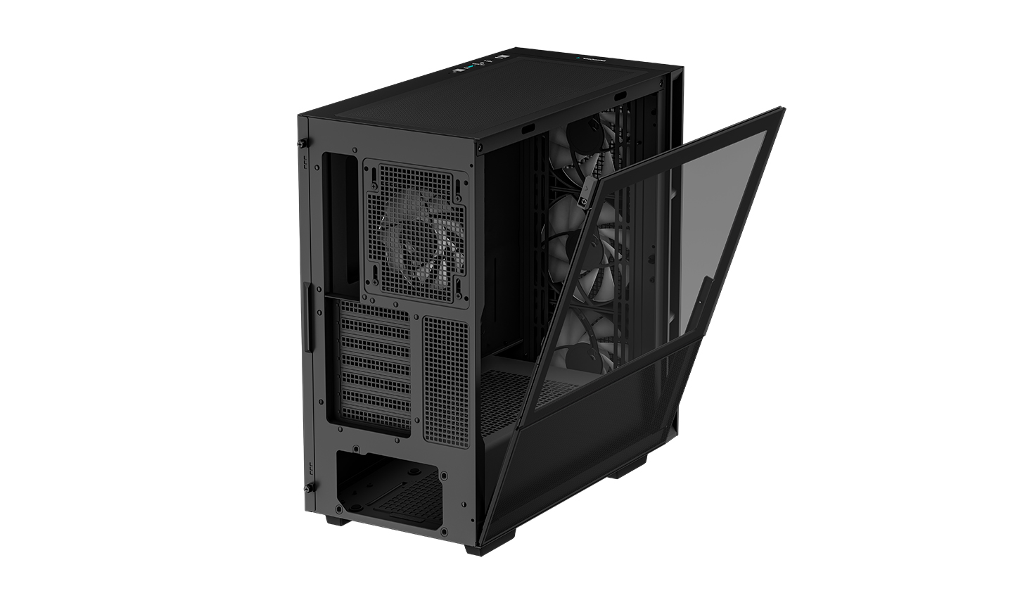 Корпус Deepcool CH560 без БП, боковое окно (закаленное стекло), 3x140мм ARGB вентилятор спереди и 1x120мм ARGB вентилятор сзади, черный, ATX